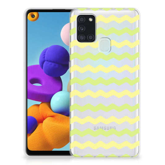 Samsung Galaxy A21s TPU bumper Waves Yellow