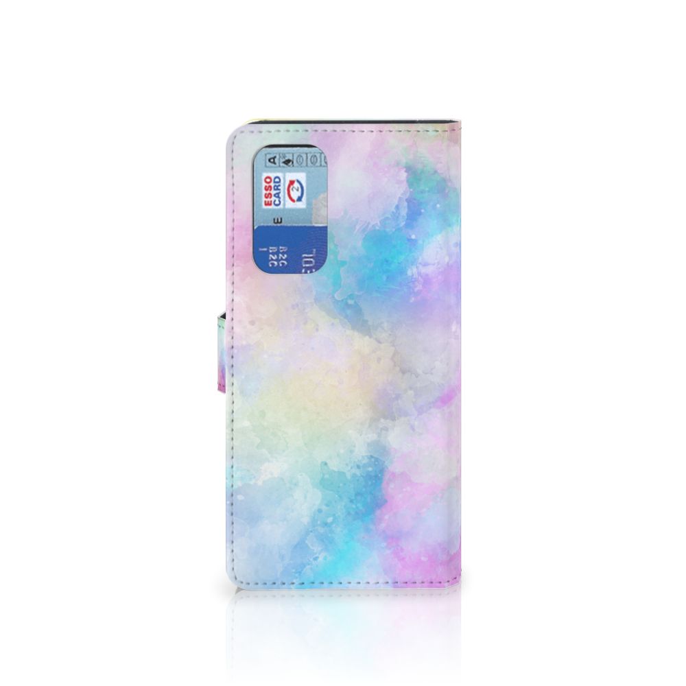 Hoesje OnePlus 9 Pro Watercolor Light met pastelkleuren en pasjeshouder.