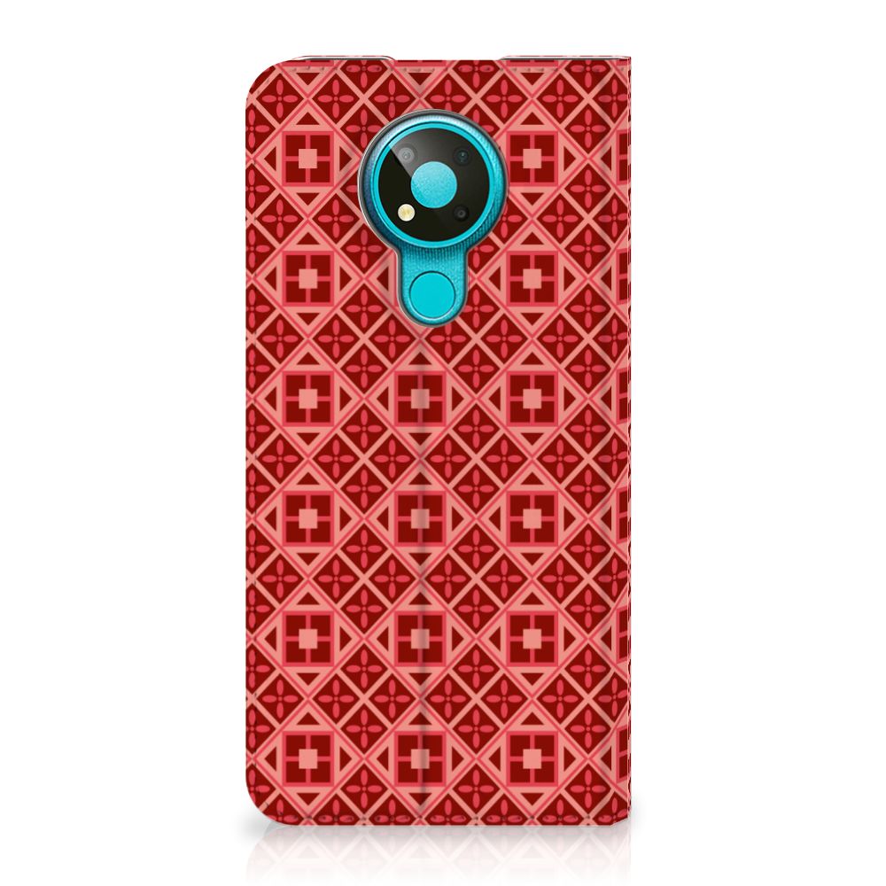 Nokia 3.4 Hoesje met Magneet Batik Rood - B2C Telecom