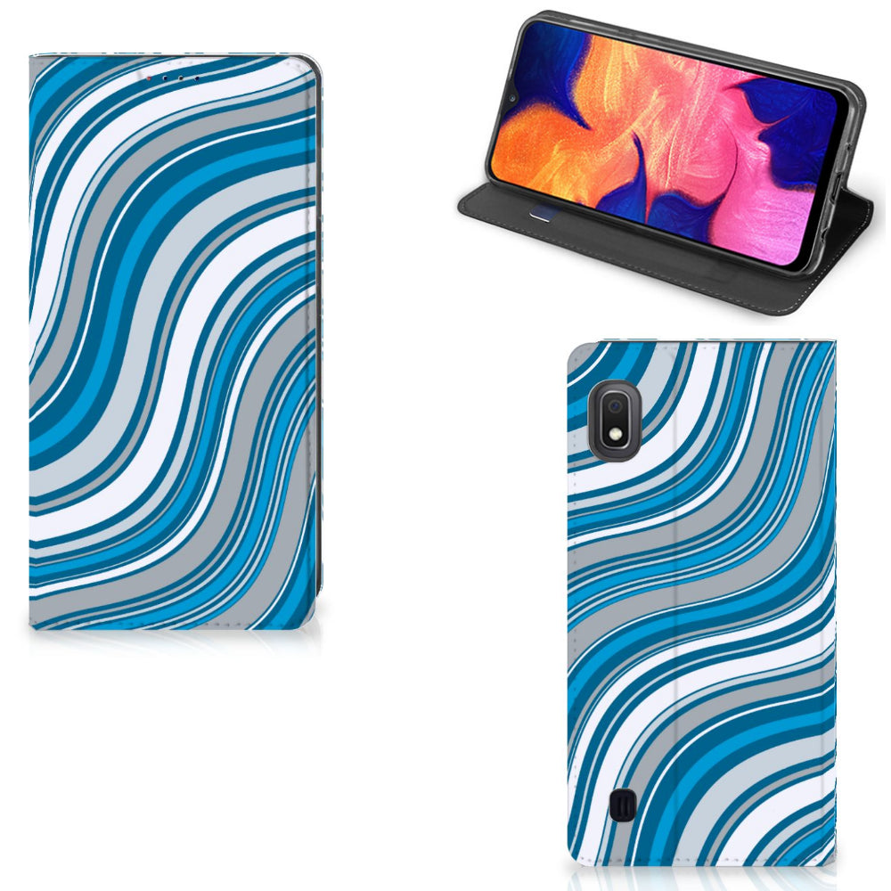 Samsung Galaxy A10 Hoesje met Magneet Waves Blue