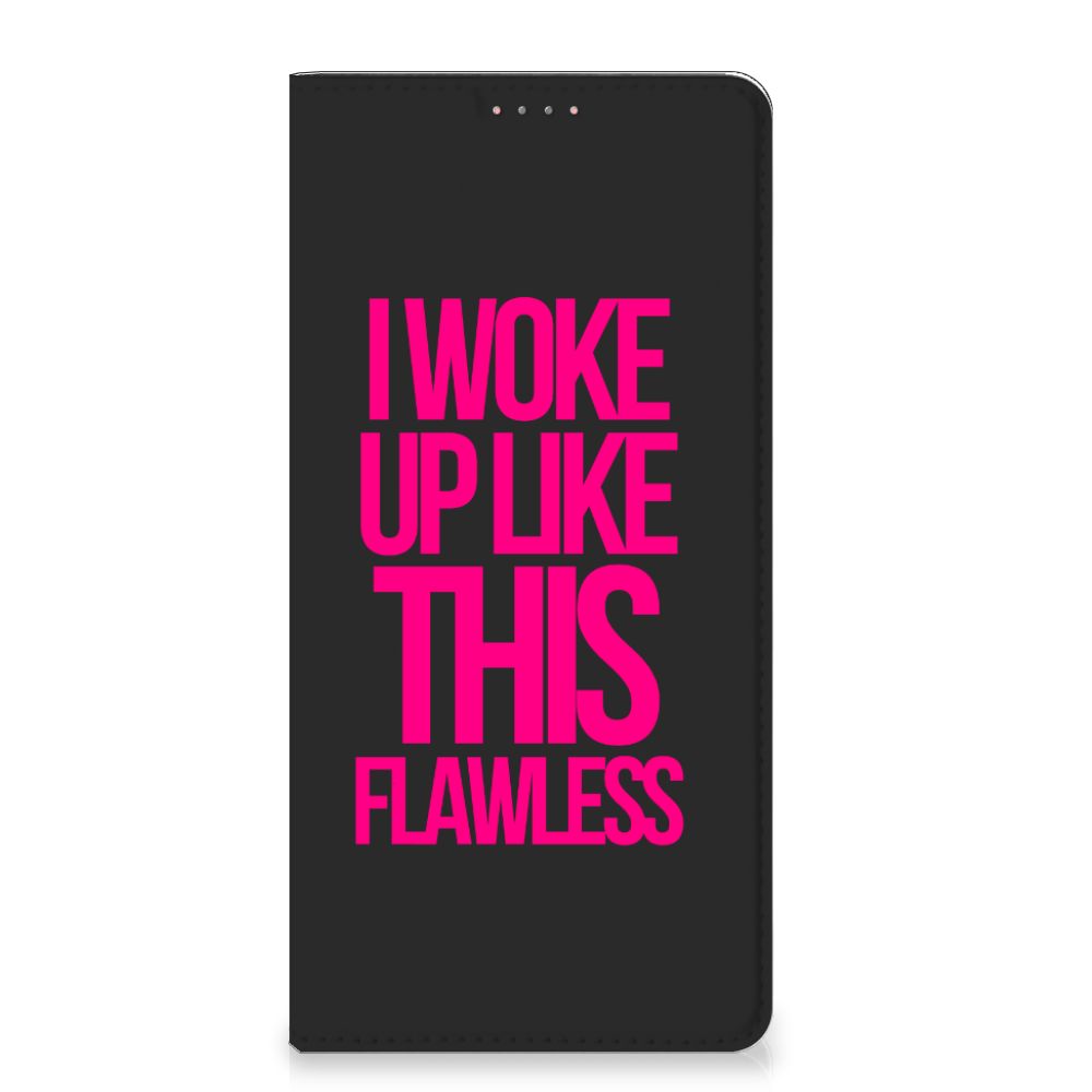 Samsung Galaxy A13 (4G) Hoesje met tekst Woke Up - Origineel Cadeau Zelf Maken