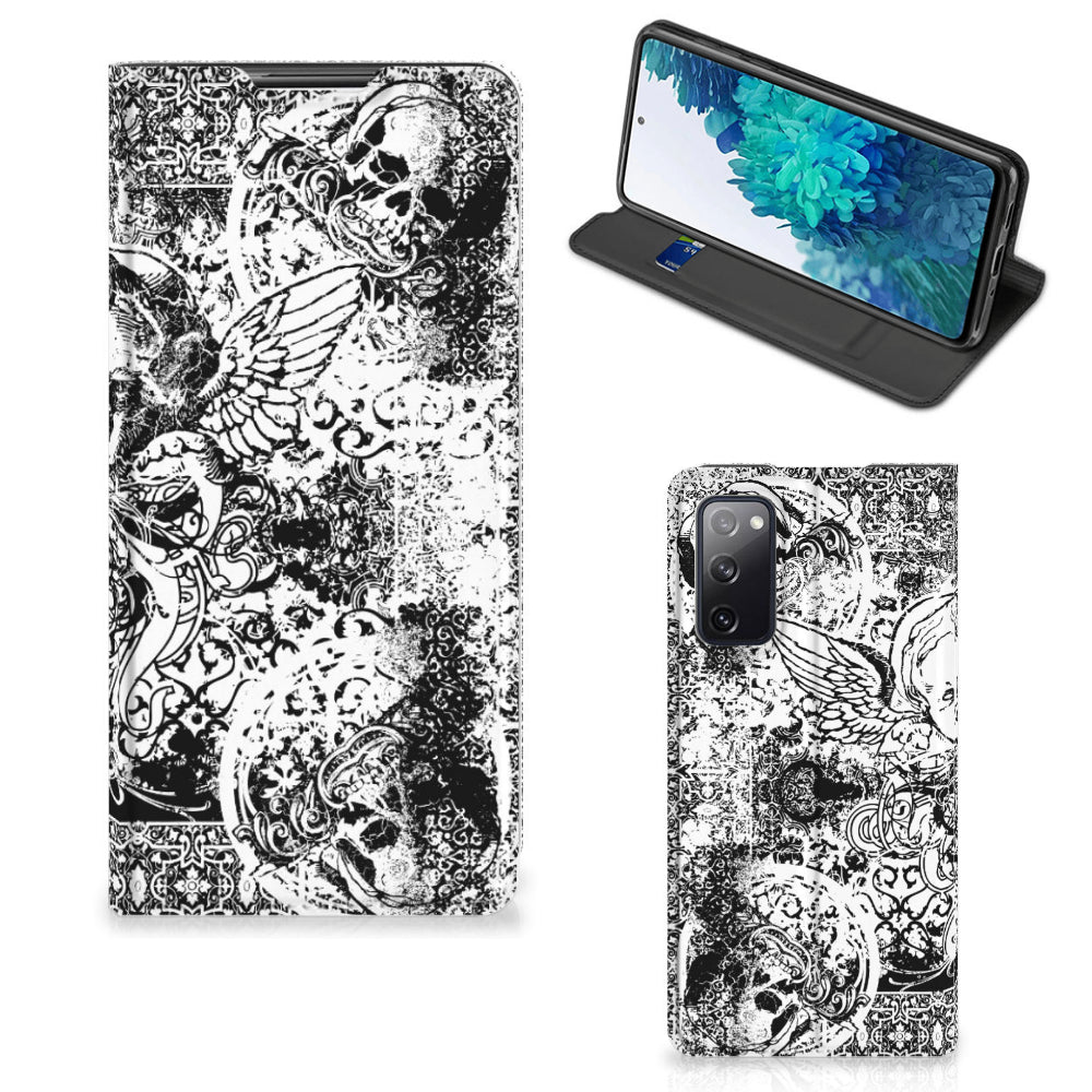 Mobiel BookCase Samsung Galaxy S20 FE Skulls Angel