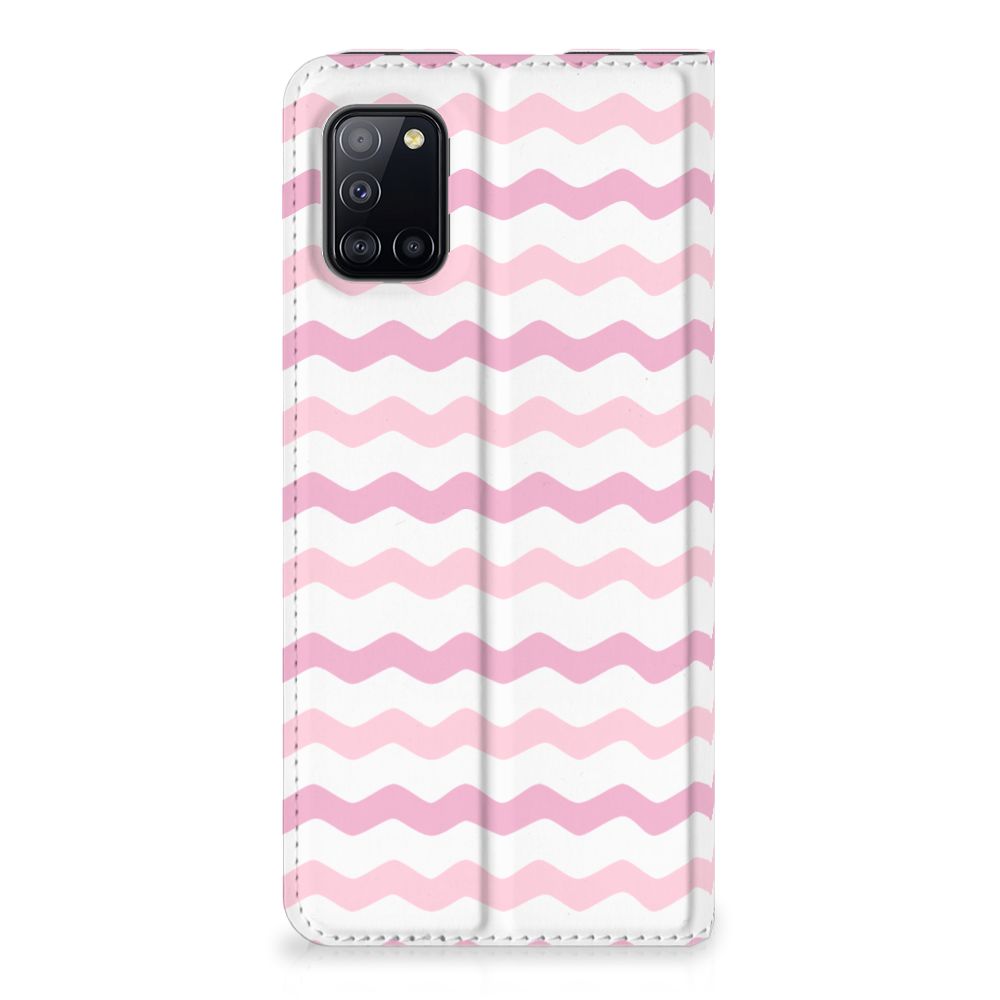 Samsung Galaxy A31 Hoesje met Magneet Waves Roze - B2C Telecom