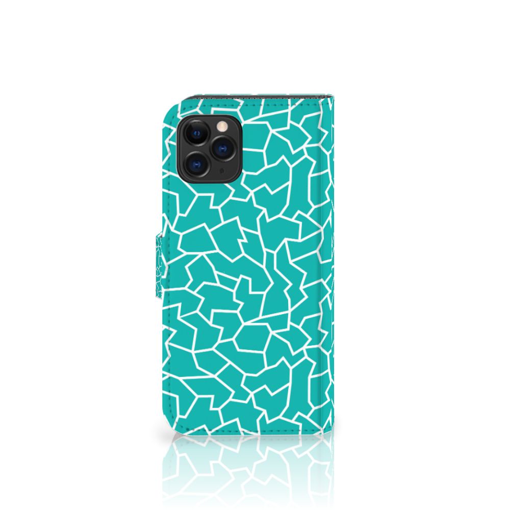 Apple iPhone 11 Pro Hoesje Cracks Blue
