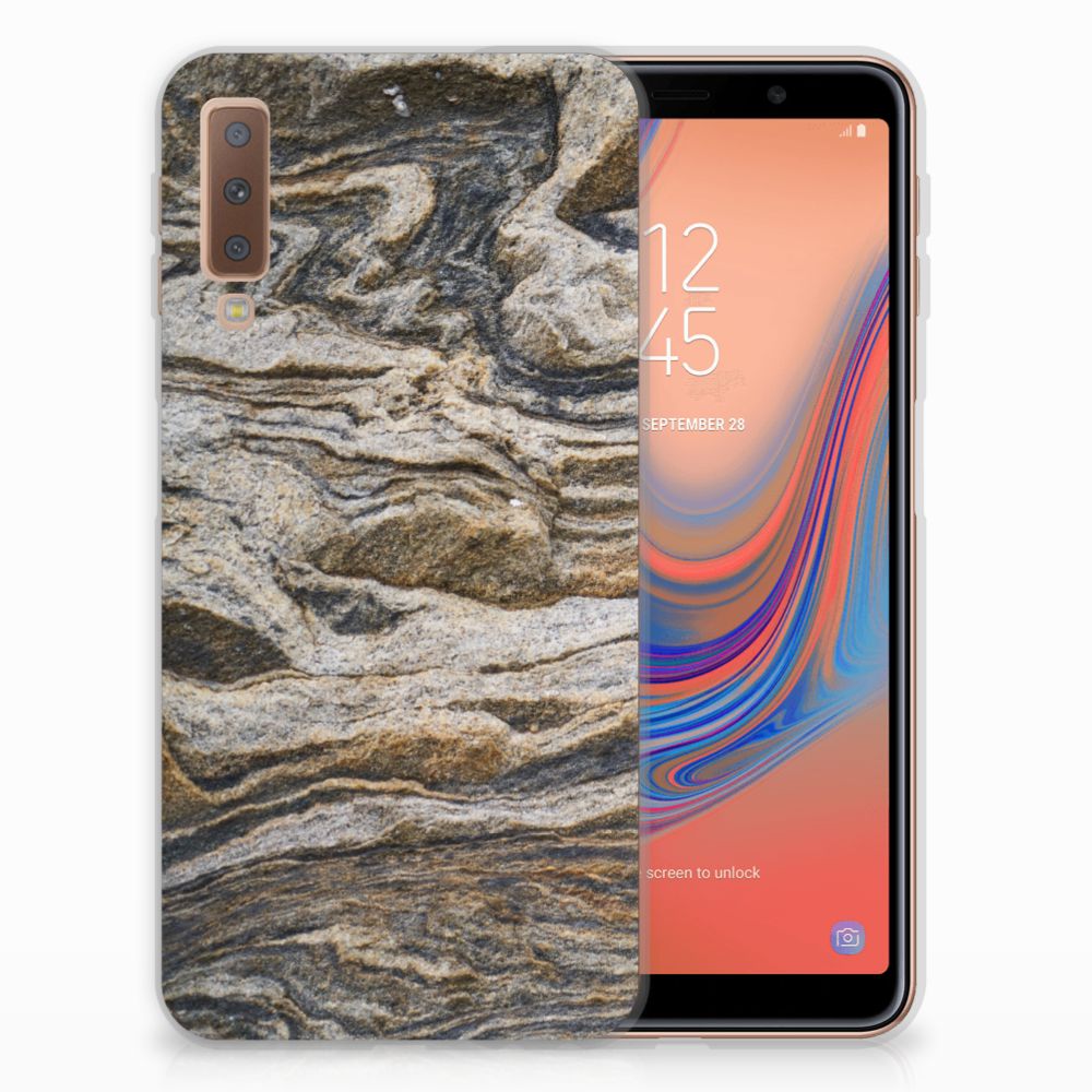 Samsung Galaxy A7 (2018) TPU Siliconen Hoesje Steen