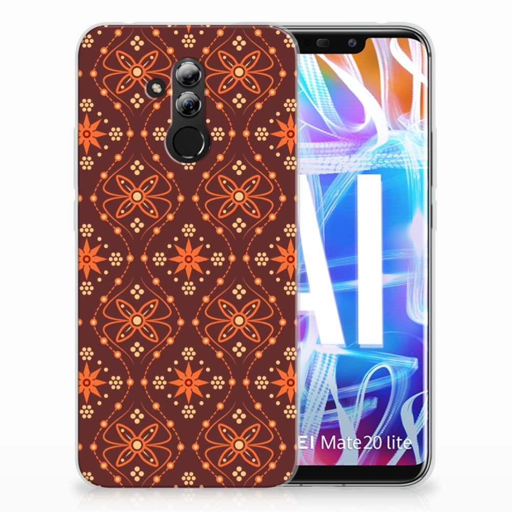 Huawei Mate 20 Lite TPU bumper Batik Brown