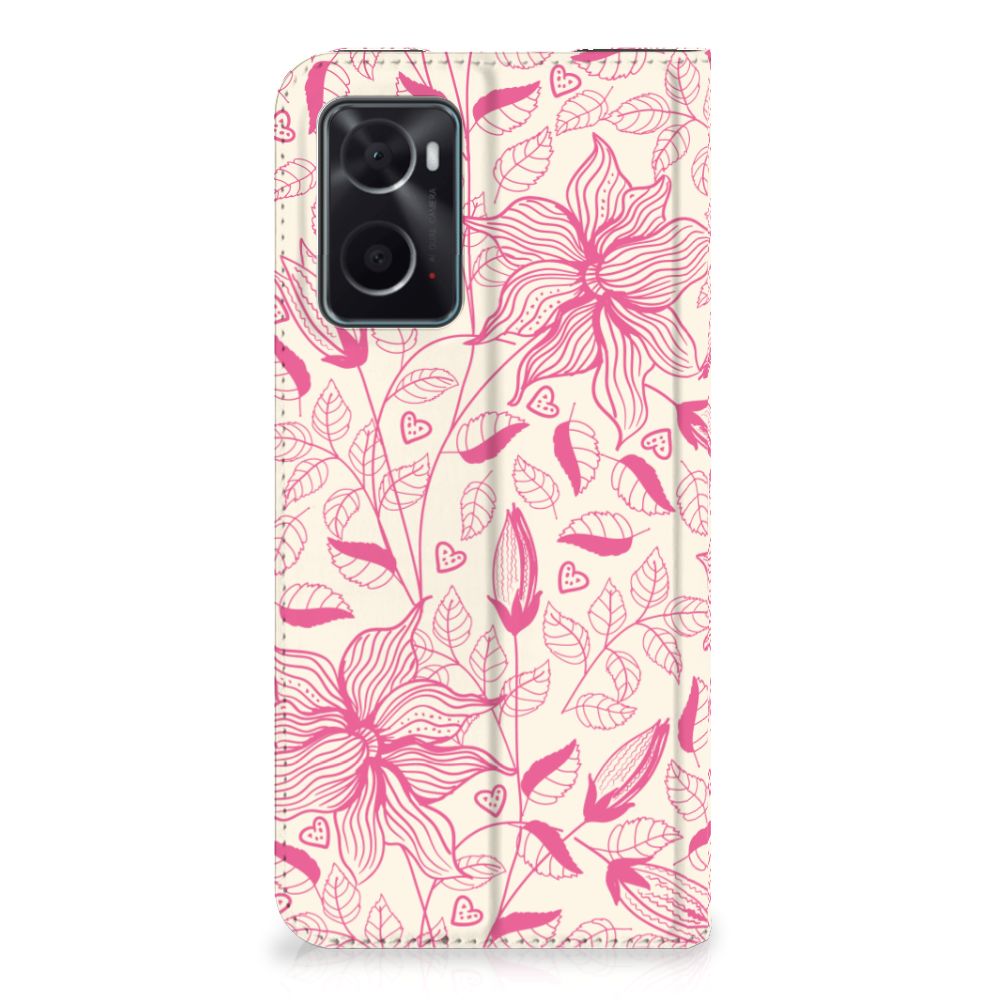 OPPO A96 | A76 Smart Cover Pink Flowers - B2C Telecom