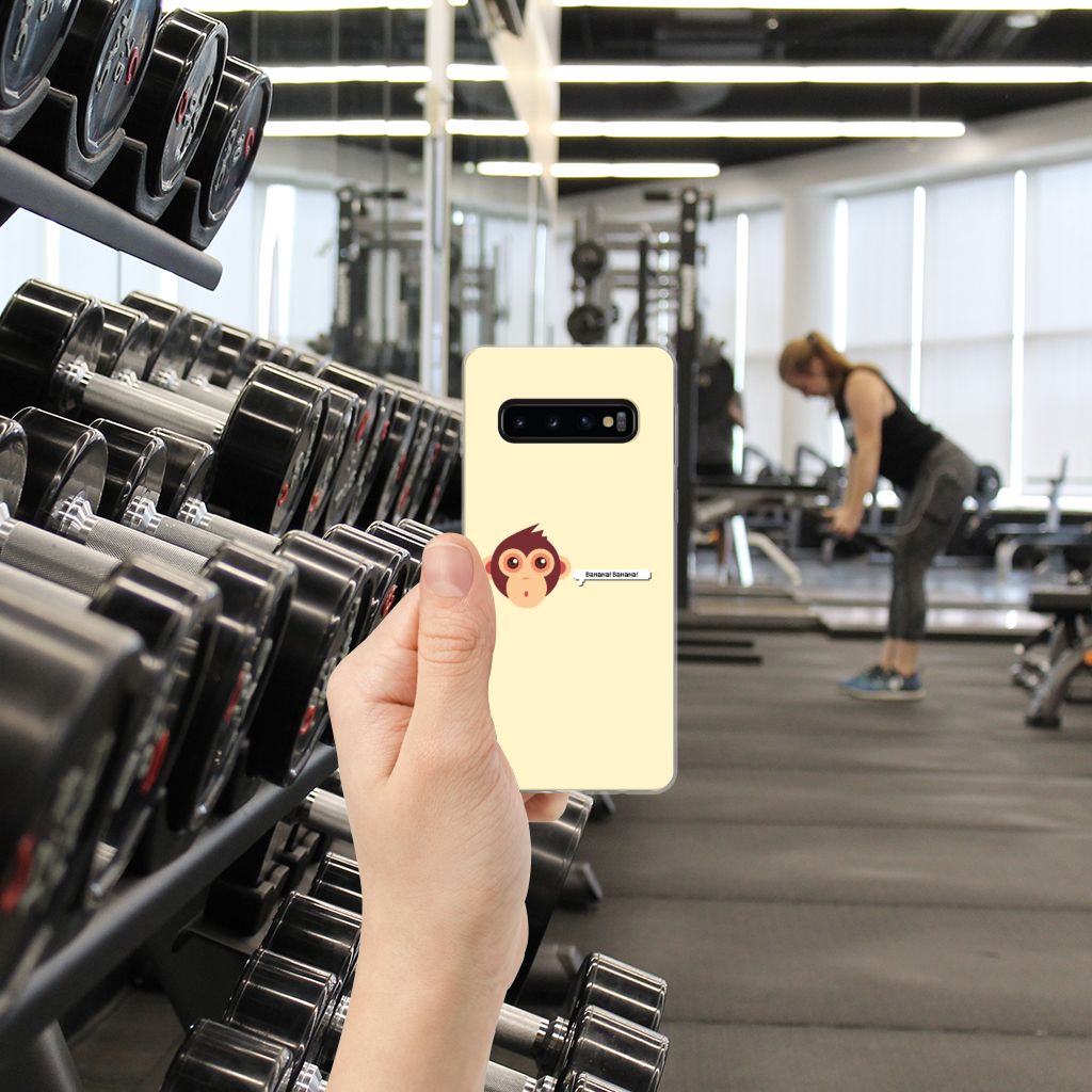Samsung Galaxy S10 Telefoonhoesje met Naam Monkey