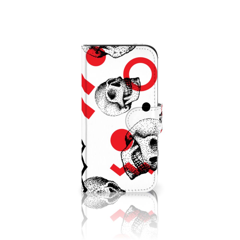 Telefoonhoesje met Naam Apple iPhone 12 Mini Skull Red