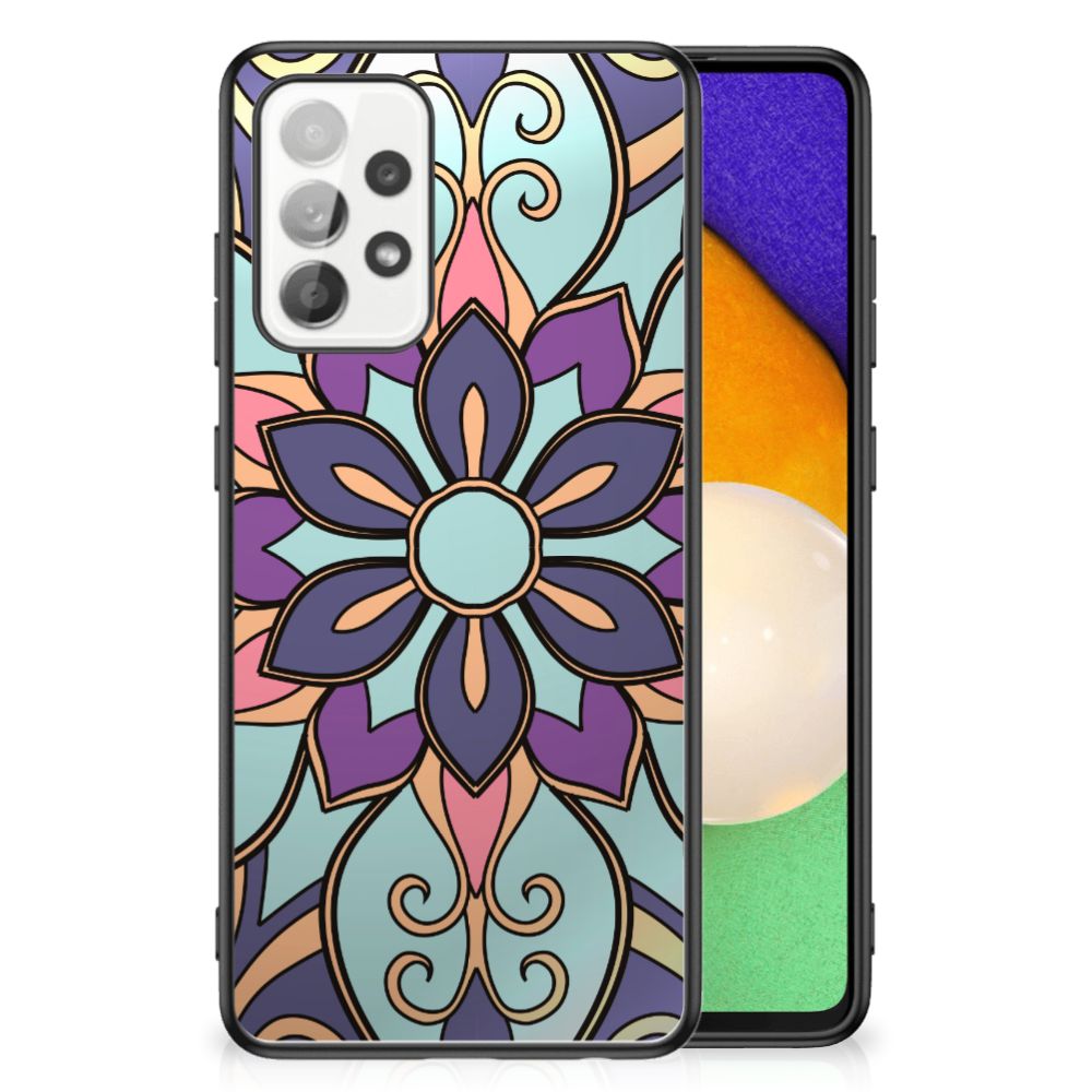 Samsung Galaxy A52 | A52s (5G/4G) Bloemen Hoesje Purple Flower