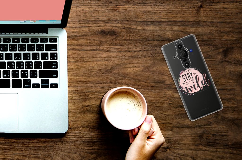 Sony Xperia Pro-I Telefoonhoesje met Naam Boho Stay Wild B2C Telecom