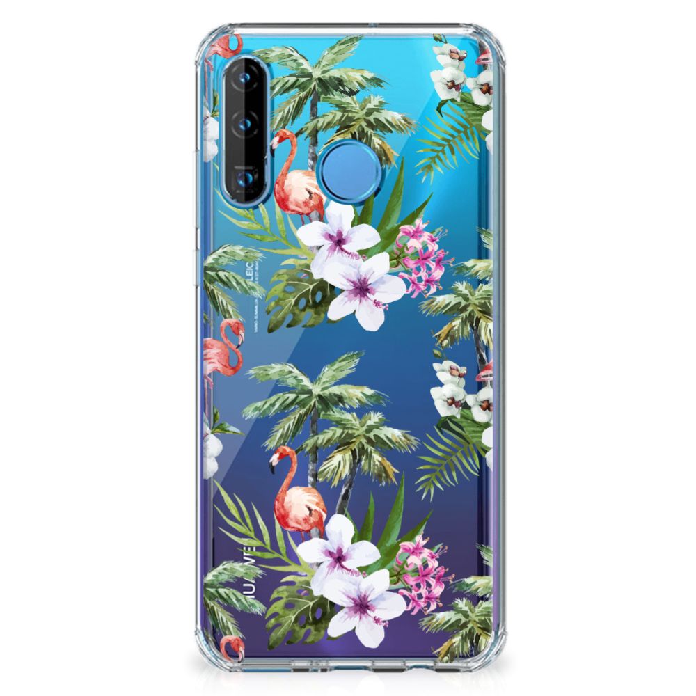 Huawei P30 Lite Case Anti-shock Flamingo Palms