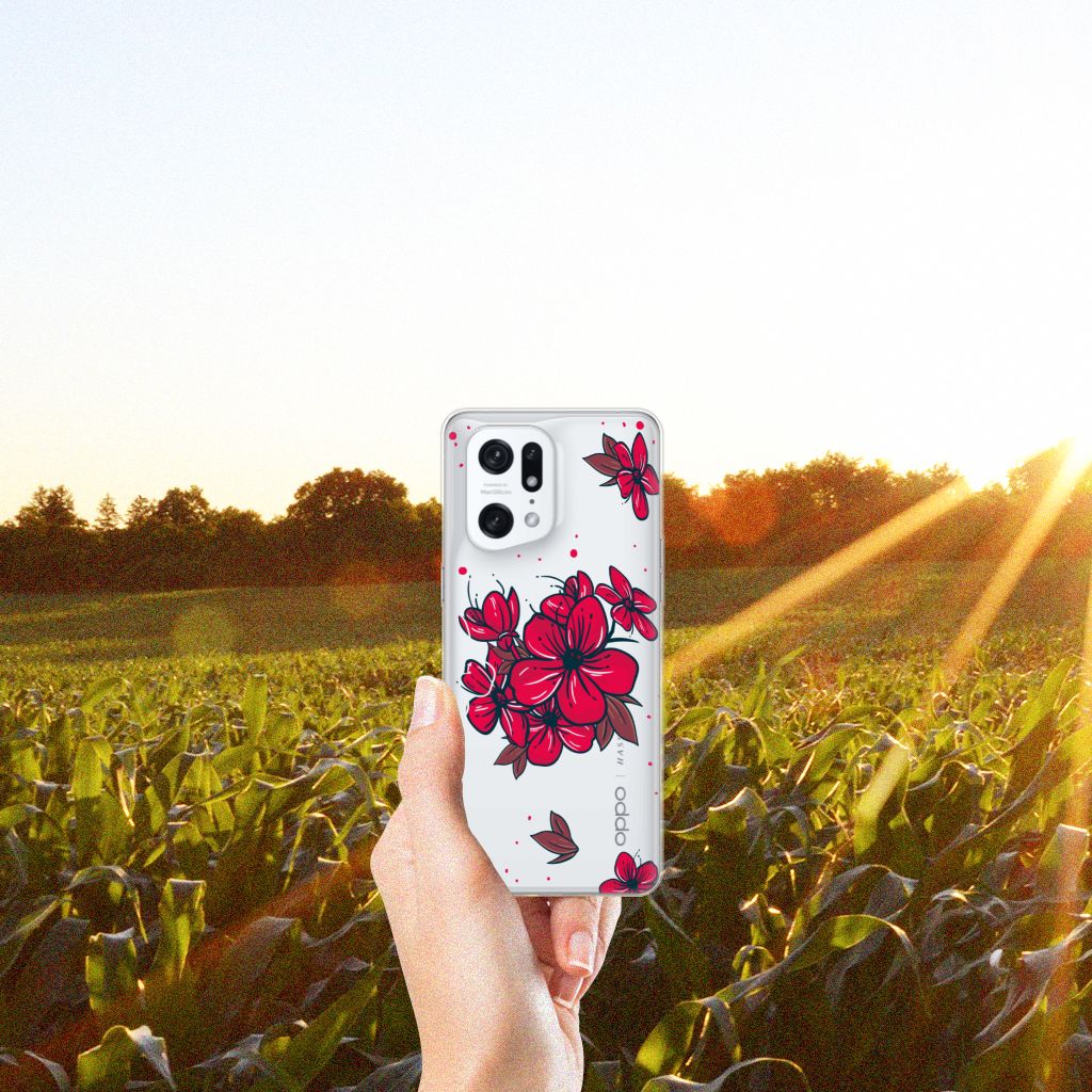 OPPO Find X5 Pro TPU Case Blossom Red