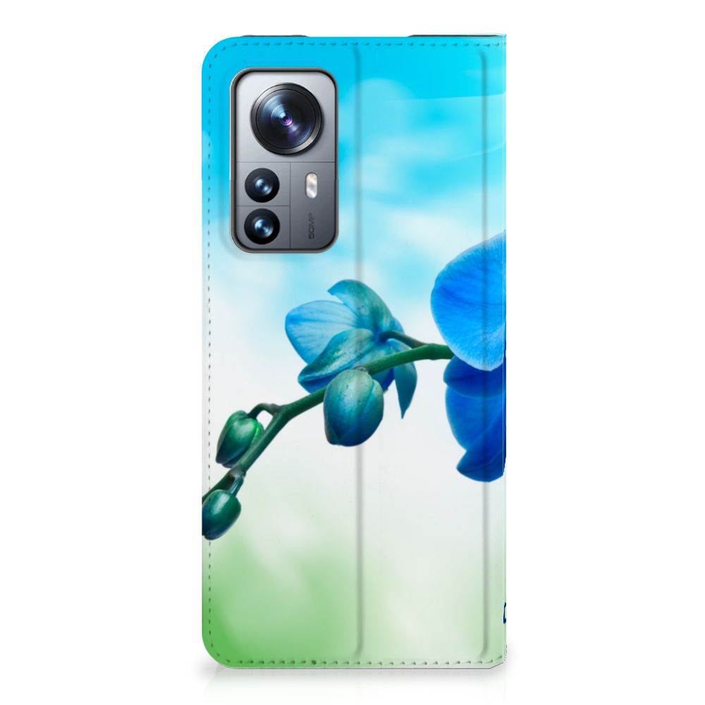 Xiaomi 12 Pro Smart Cover Orchidee Blauw - Cadeau voor je Moeder - B2C Telecom