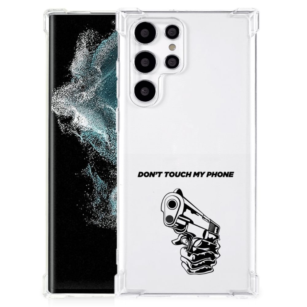Samsung Galaxy S22 Ultra Anti Shock Case Gun Don't Touch My Phone B2C Telecom