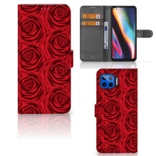 Motorola Moto G 5G Plus Hoesje Red Roses