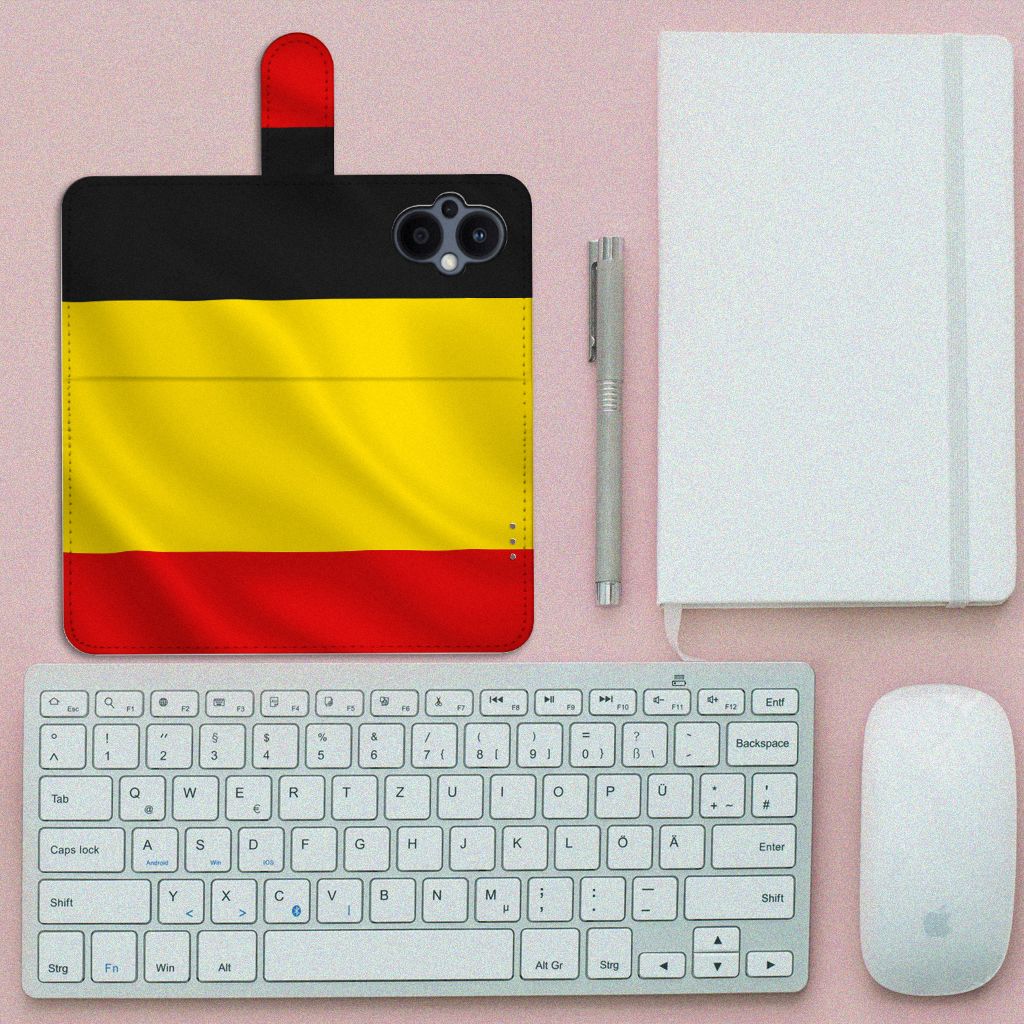 OPPO Reno 8 Lite | OnePlus Nord N20 Bookstyle Case Belgische Vlag