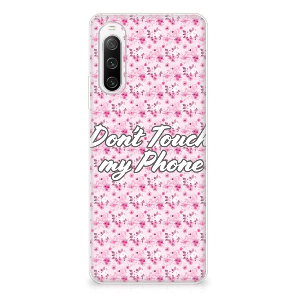 Sony Xperia 10 IV Silicone-hoesje Flowers Pink DTMP