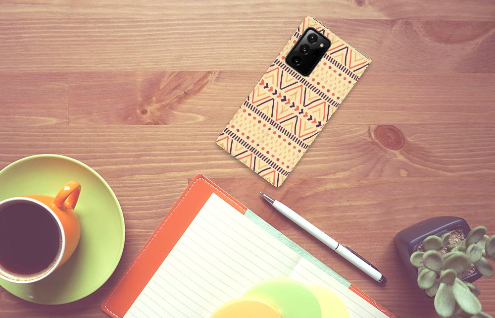 Samsung Galaxy Note 20 Ultra Hoesje met Magneet Aztec Yellow - B2C Telecom
