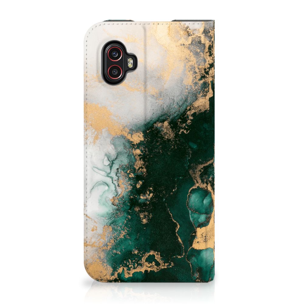 Standcase voor Samsung Galaxy Xcover 6 Pro Marmer Groen - B2C Telecom