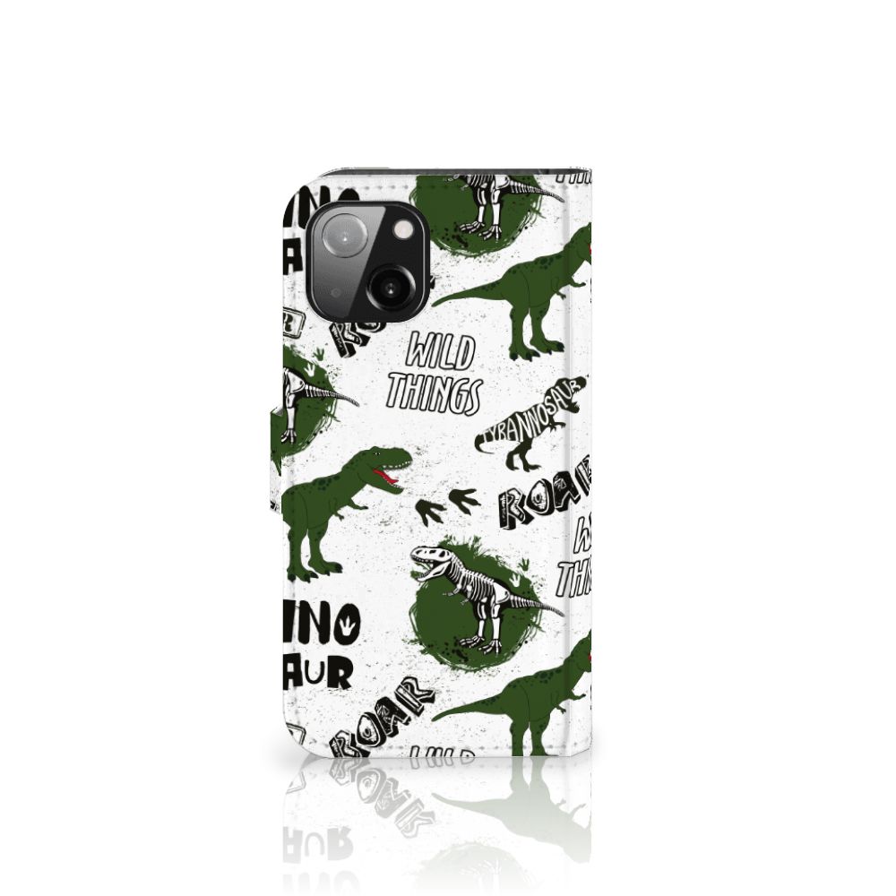 Telefoonhoesje met Pasjes voor Apple iPhone 13 Dinosaurus