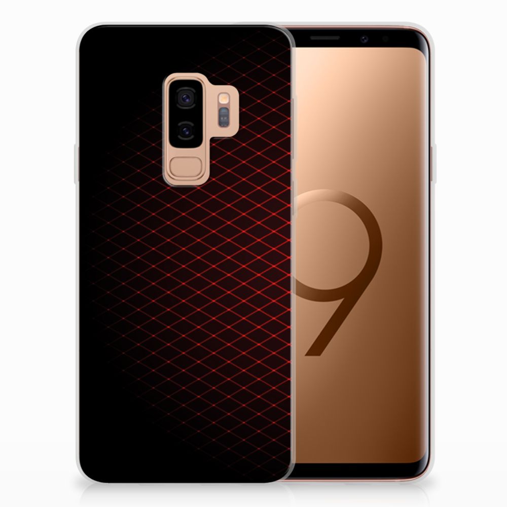 Samsung Galaxy S9 Plus TPU bumper Geruit Rood