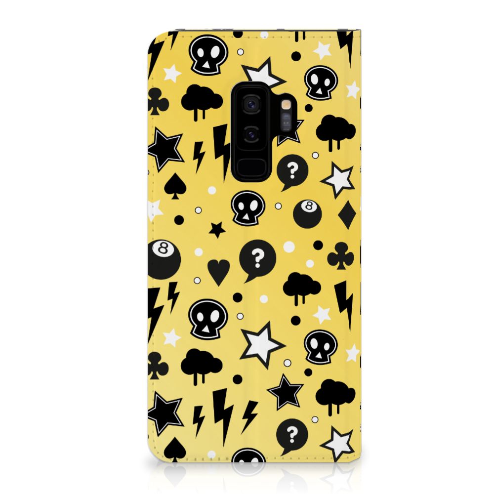 Mobiel BookCase Samsung Galaxy S9 Plus Punk Geel
