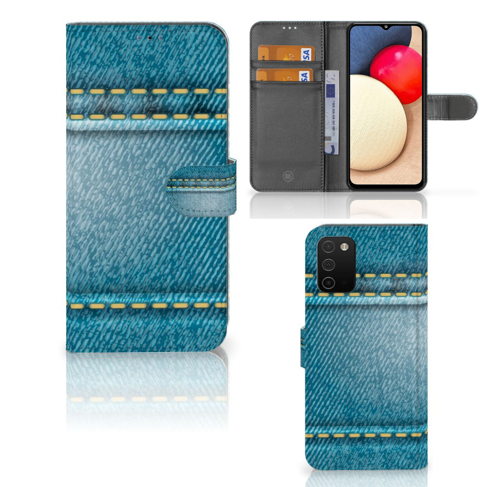 Samsung Galaxy A03s Wallet Case met Pasjes Jeans