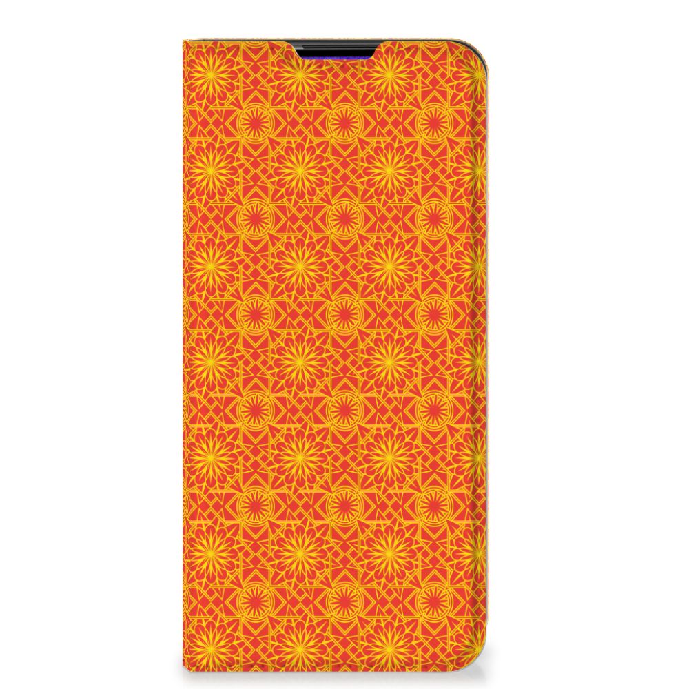 Samsung Galaxy A03s Hoesje met Magneet Batik Oranje - B2C Telecom