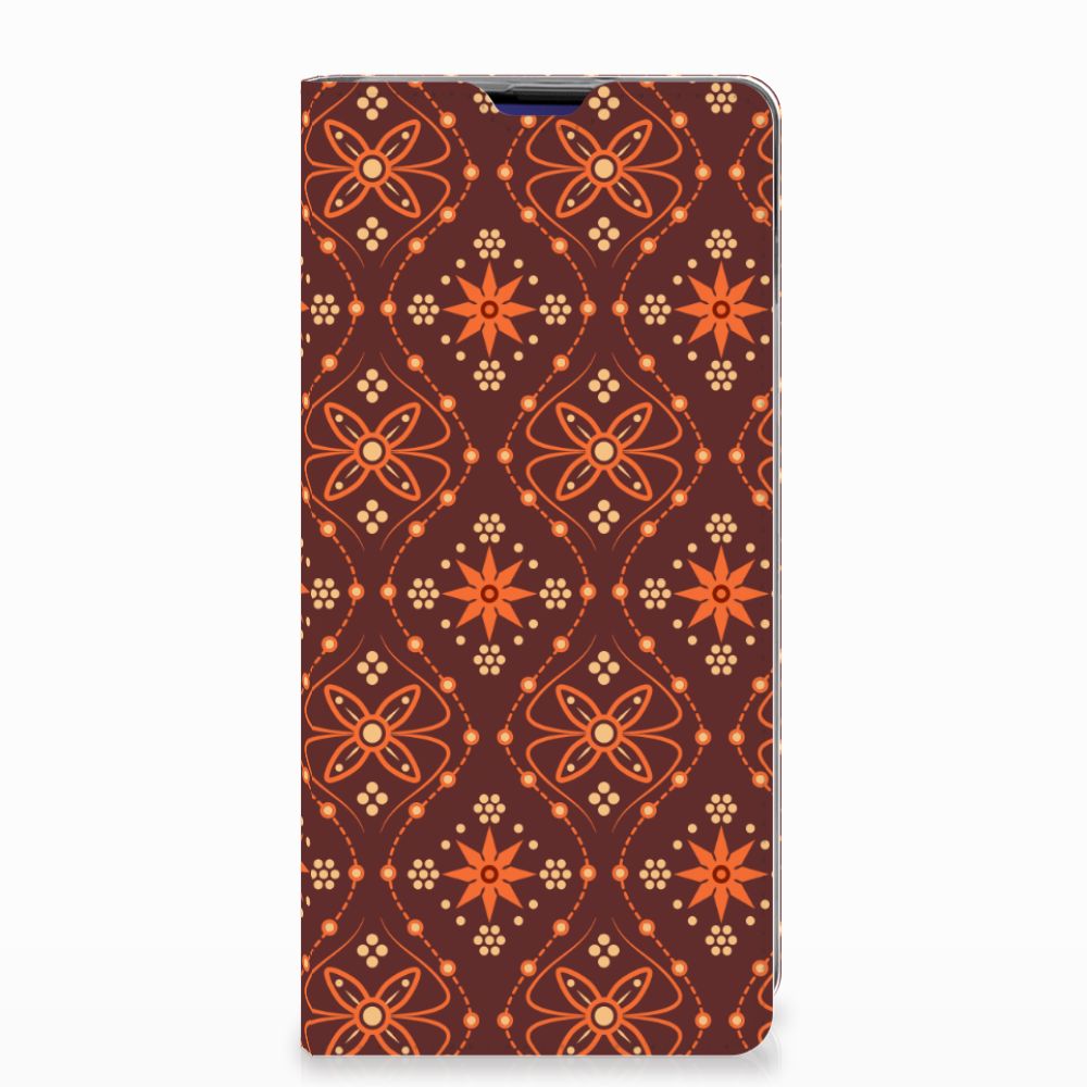 Samsung Galaxy S10 Plus Hoesje met Magneet Batik Brown