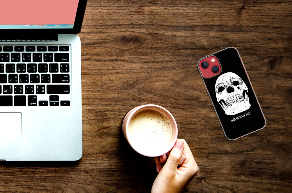 Silicone Back Case Apple iPhone 13 Skull Eyes B2C Telecom