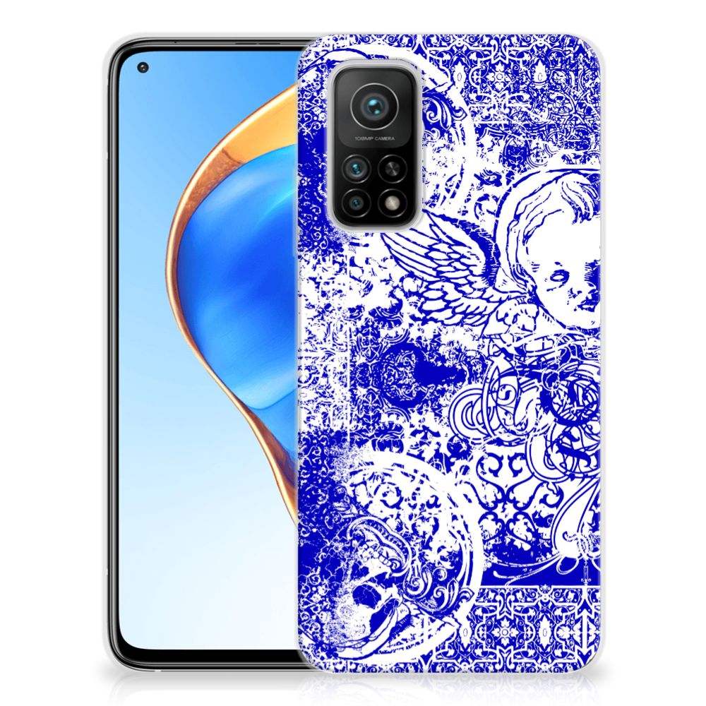 Silicone Back Case Xiaomi Mi 10T | 10T Pro Angel Skull Blauw