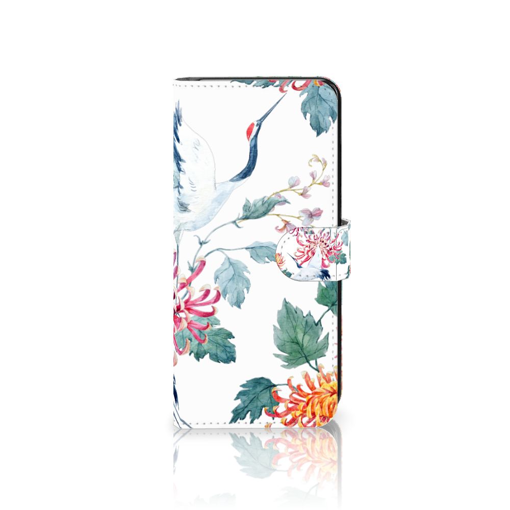 OPPO Reno8 Telefoonhoesje met Pasjes Bird Flowers