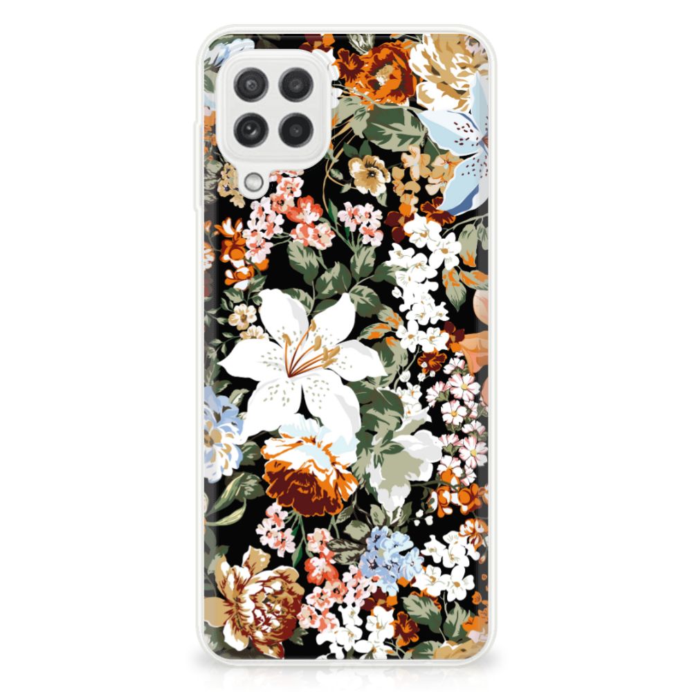 TPU Case voor Samsung Galaxy A22 4G | M22 Dark Flowers