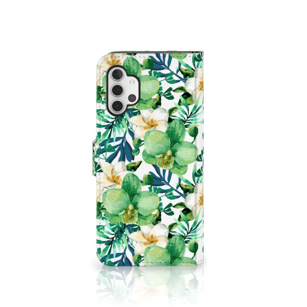Samsung Galaxy A32 5G Hoesje Orchidee Groen