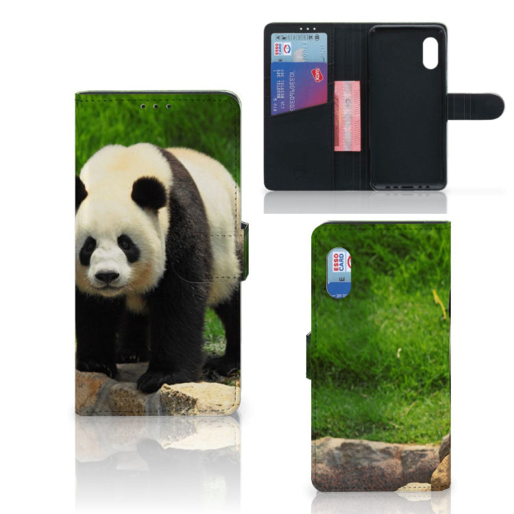 Samsung Xcover Pro Telefoonhoesje met Pasjes Panda