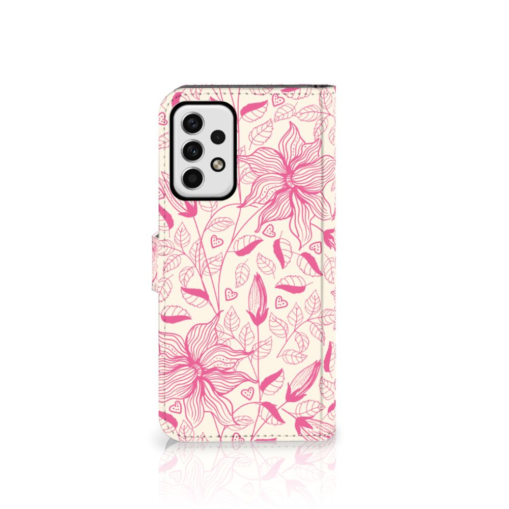 Samsung Galaxy A23 Hoesje Pink Flowers