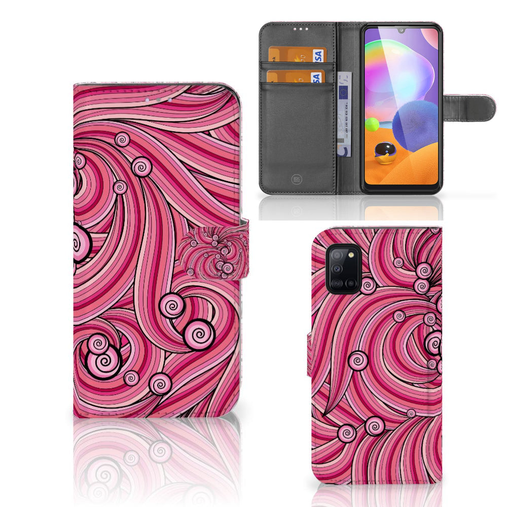 Samsung Galaxy A31 Hoesje Swirl Pink