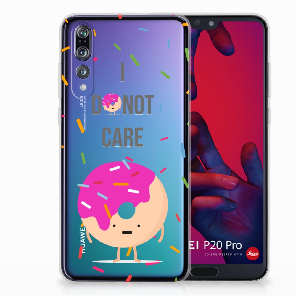 Huawei P20 Pro Siliconen Case Donut Roze