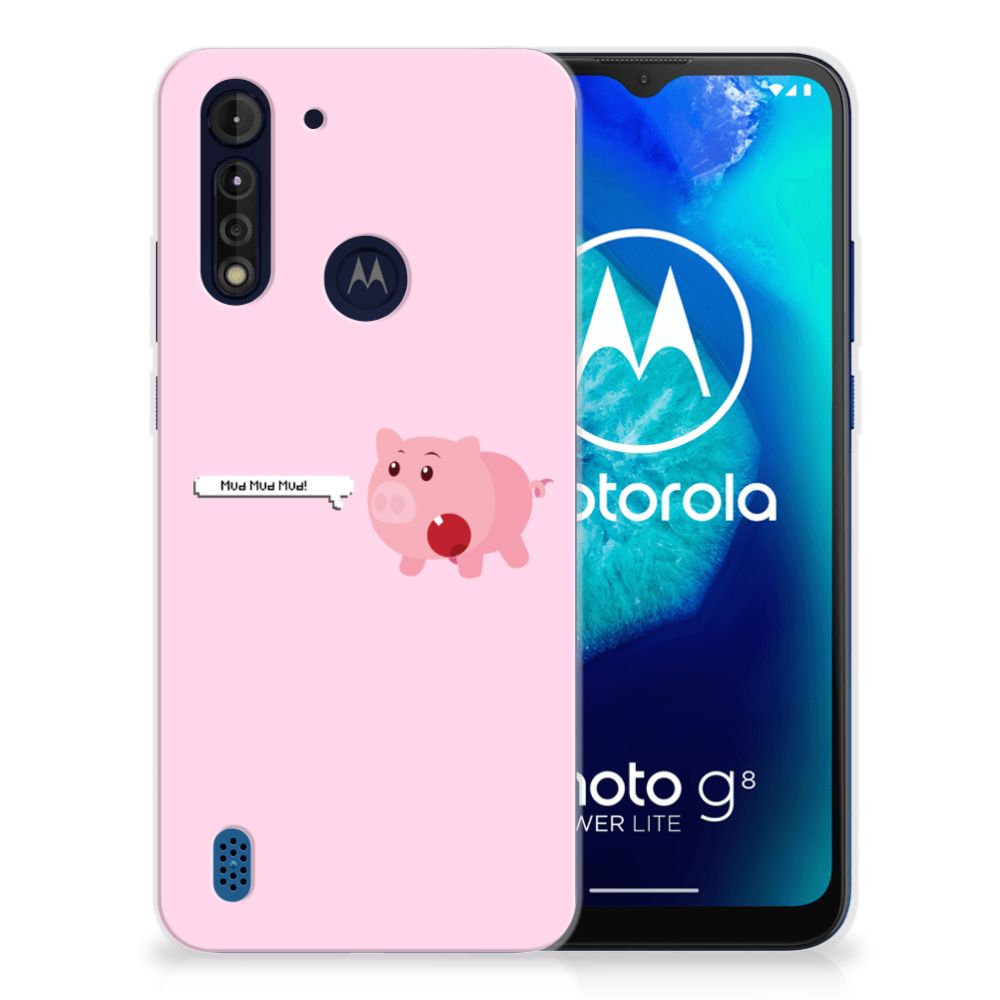 Motorola Moto G8 Power Lite Telefoonhoesje met Naam Pig Mud B2C Telecom