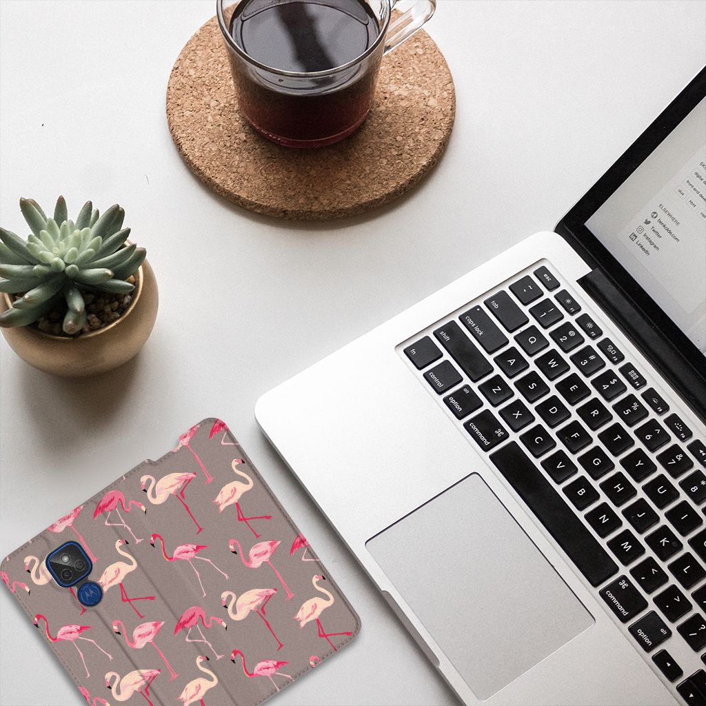 Motorola Moto G9 Play Hoesje maken Flamingo - B2C Telecom
