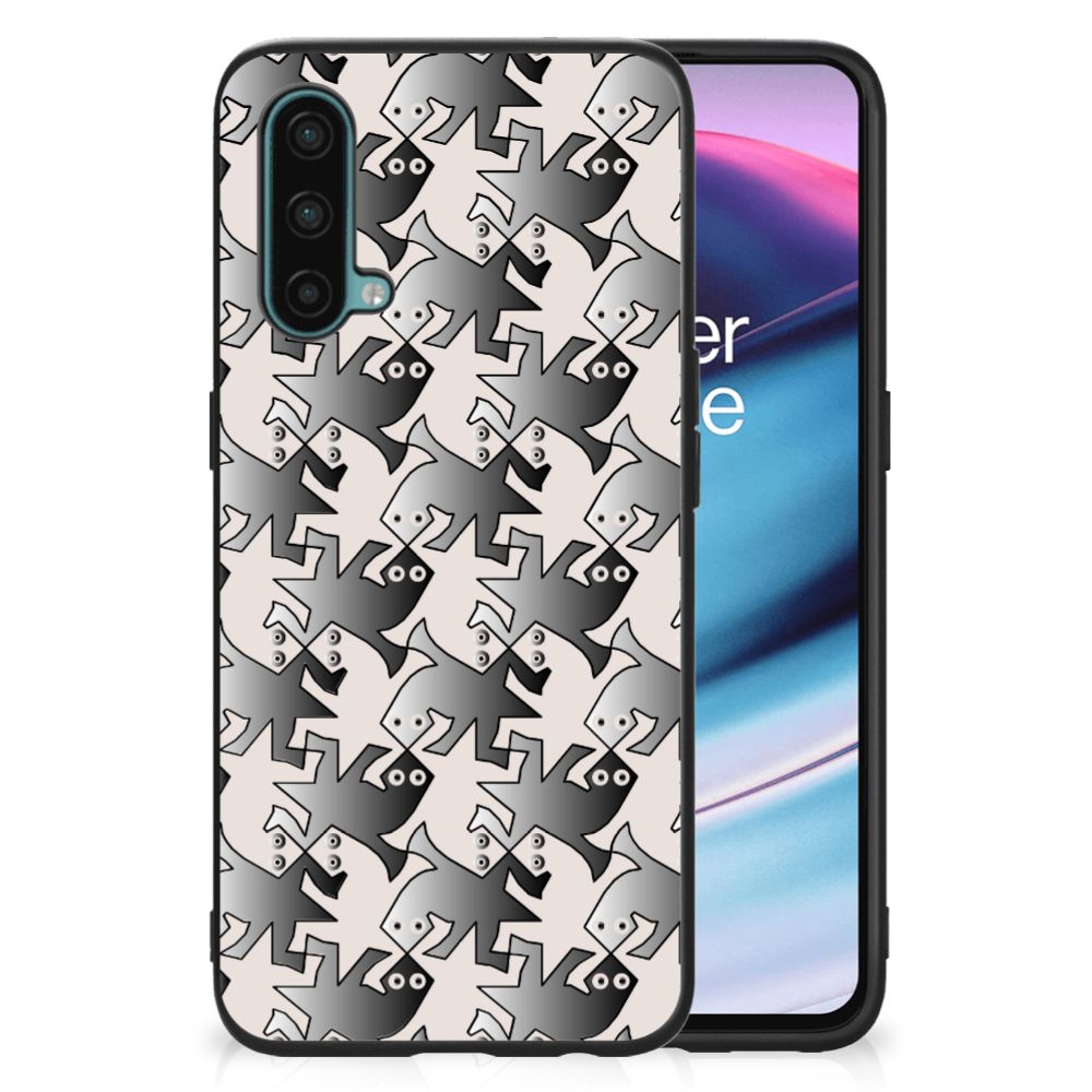 OnePlus Nord CE 5G Dierenprint Telefoonhoesje Salamander Grey B2C Telecom