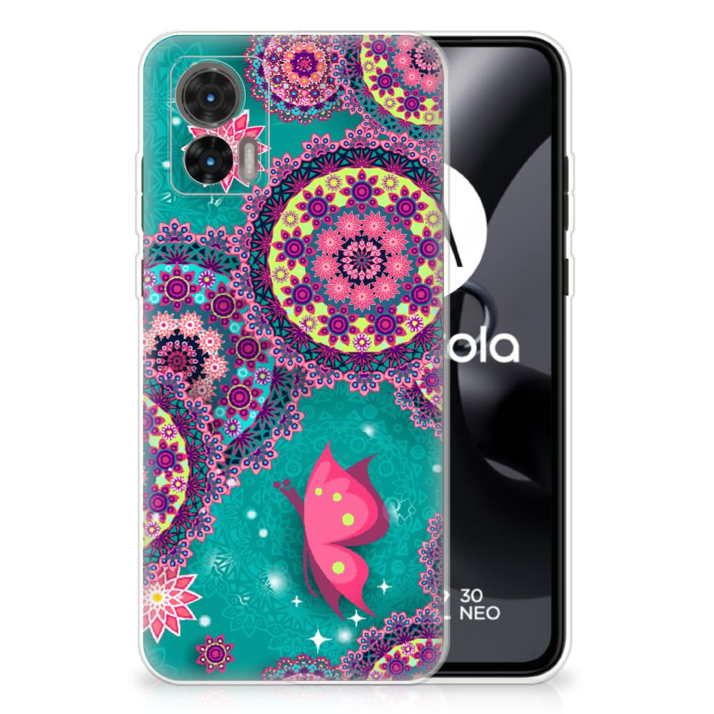 Motorola Edge 30 Neo Hoesje maken Cirkels en Vlinders B2C Telecom