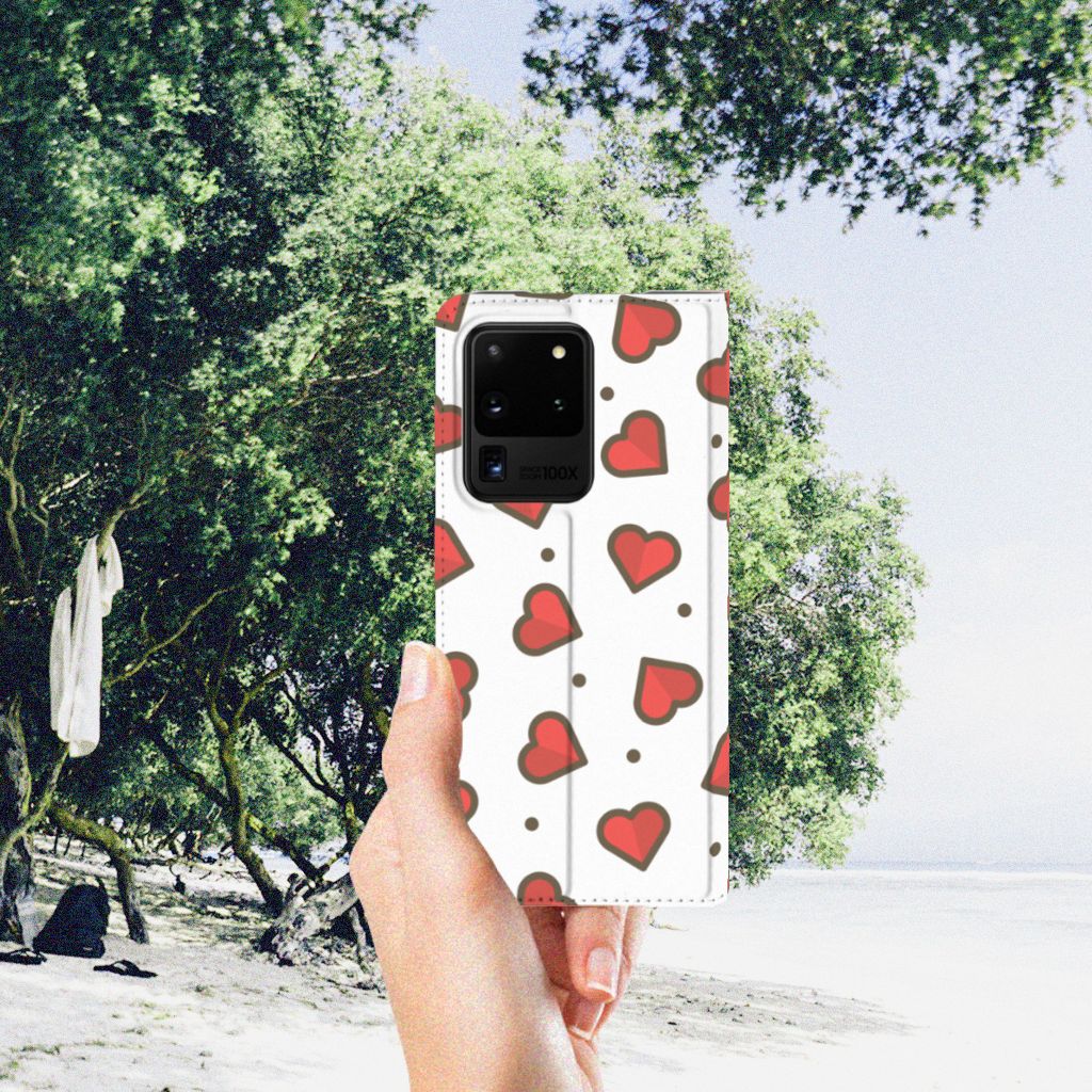 Samsung Galaxy S20 Ultra Hoesje met Magneet Hearts - B2C Telecom