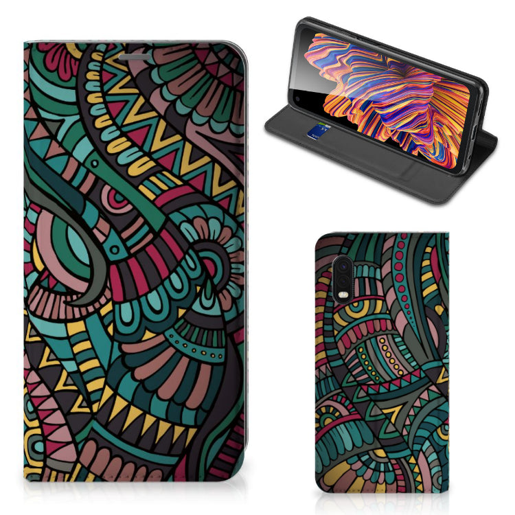 Samsung Xcover Pro Hoesje met Magneet Aztec