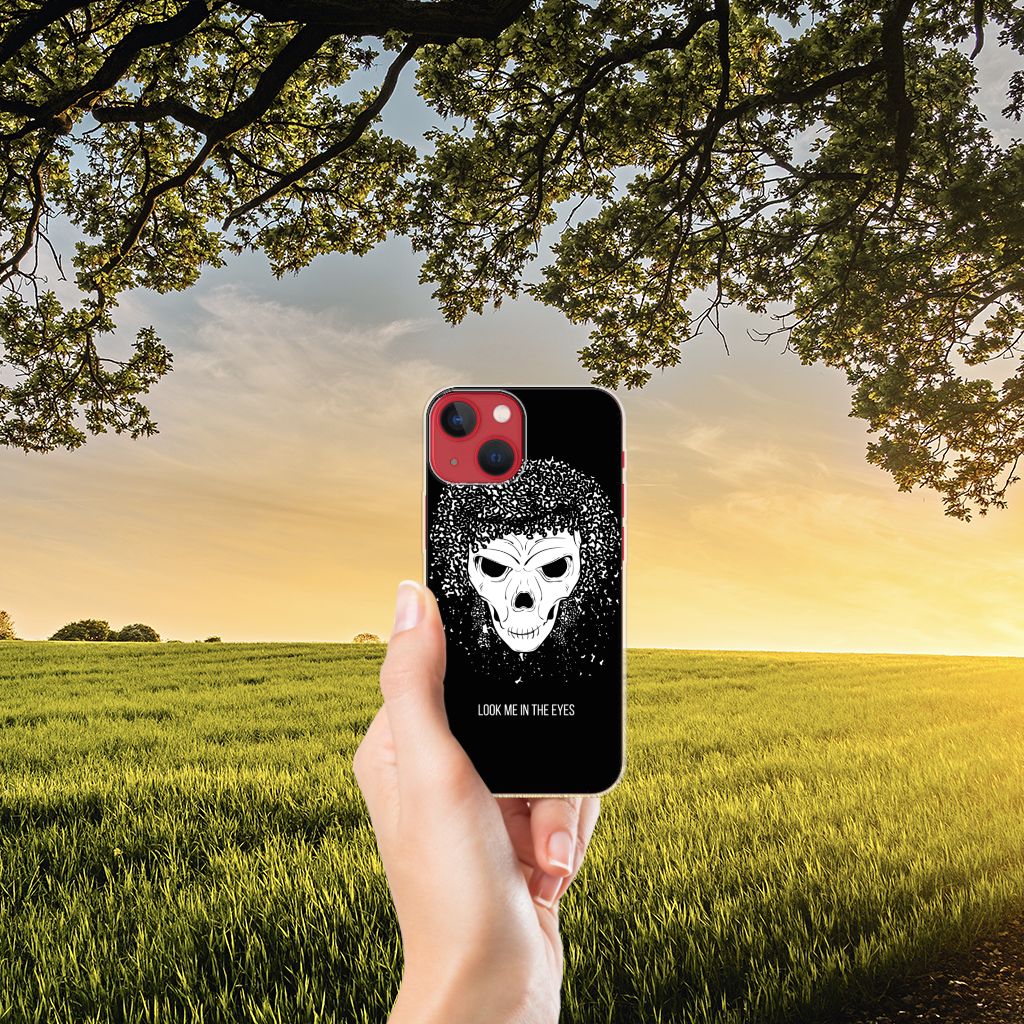 Silicone Back Case Apple iPhone 13 Skull Hair B2C Telecom