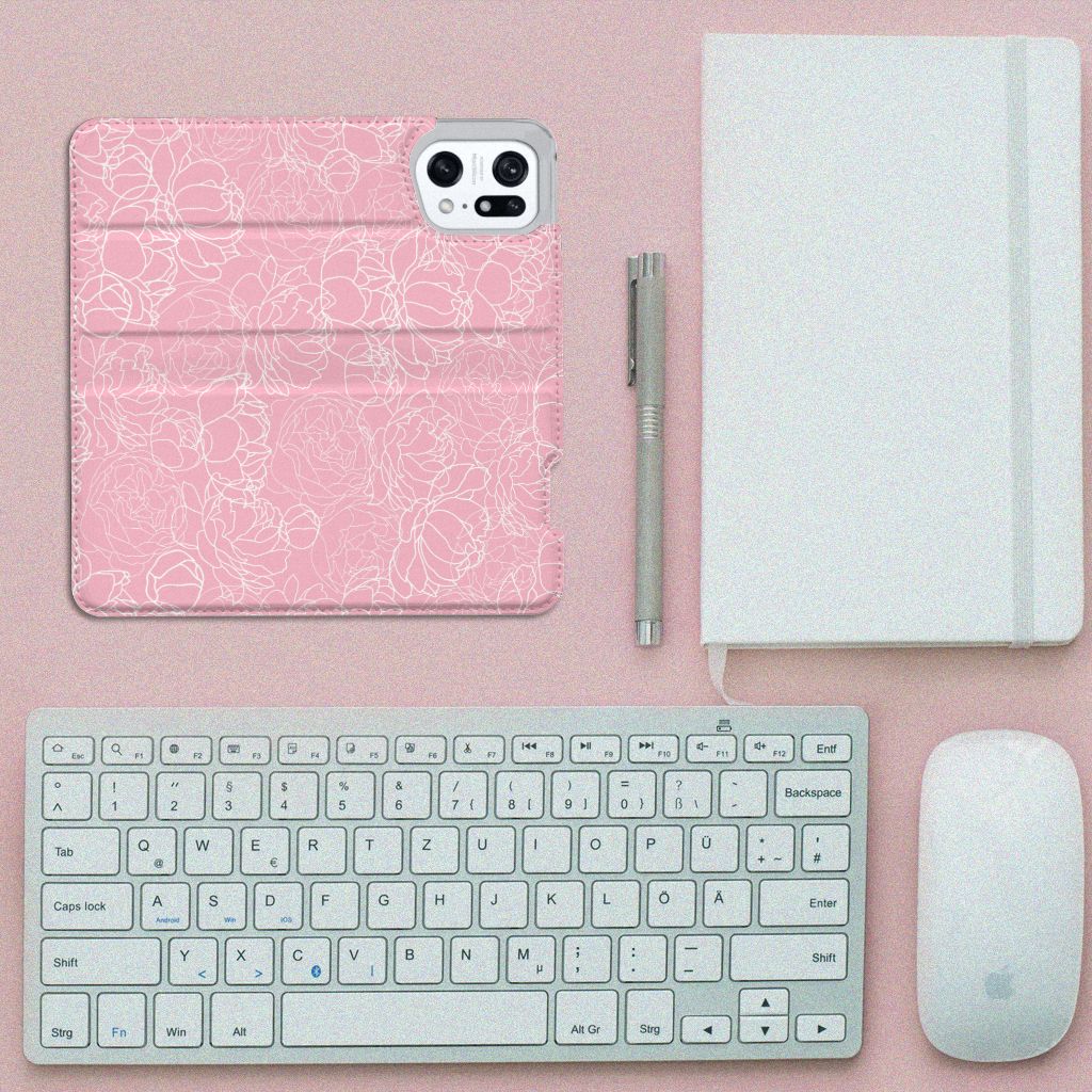 OPPO Find X5 Pro Smart Cover White Flowers - B2C Telecom