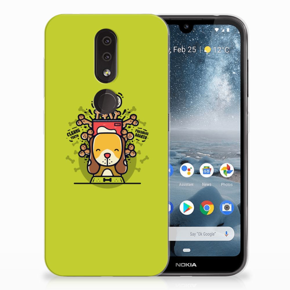 Nokia 4.2 Telefoonhoesje met Naam Doggy Biscuit