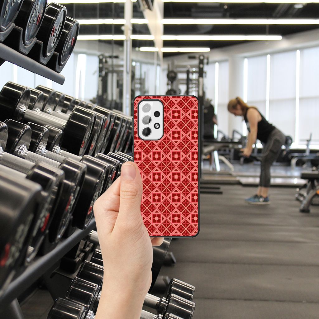 Samsung Galaxy A73 Back Case Batik Rood B2C Telecom