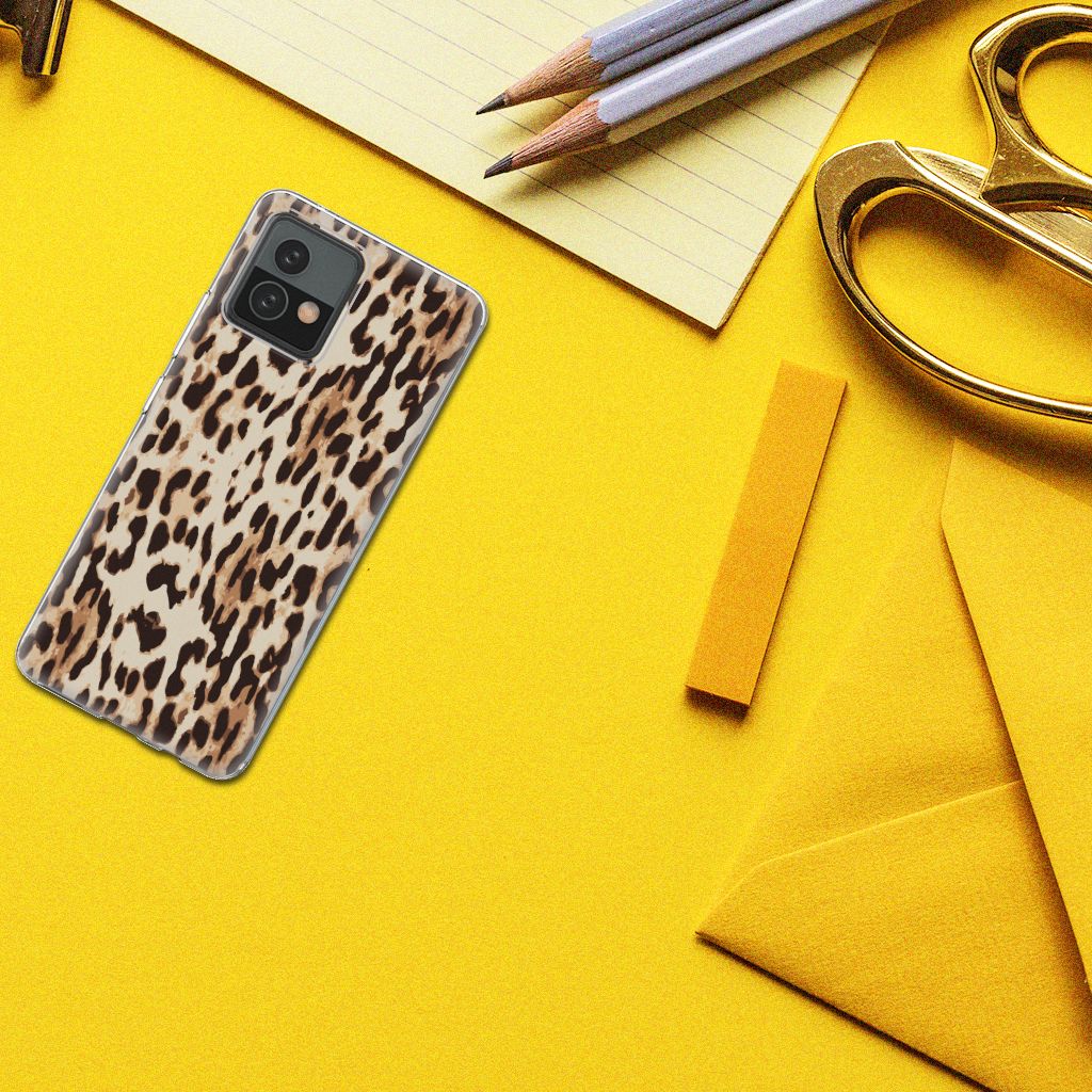 Motorola Moto G72 TPU Hoesje Leopard B2C Telecom